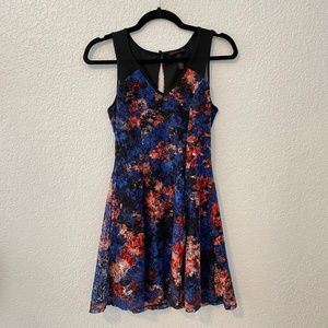 Material Girl Women's Floral Lace Fit & Flare A-line Dress Size S